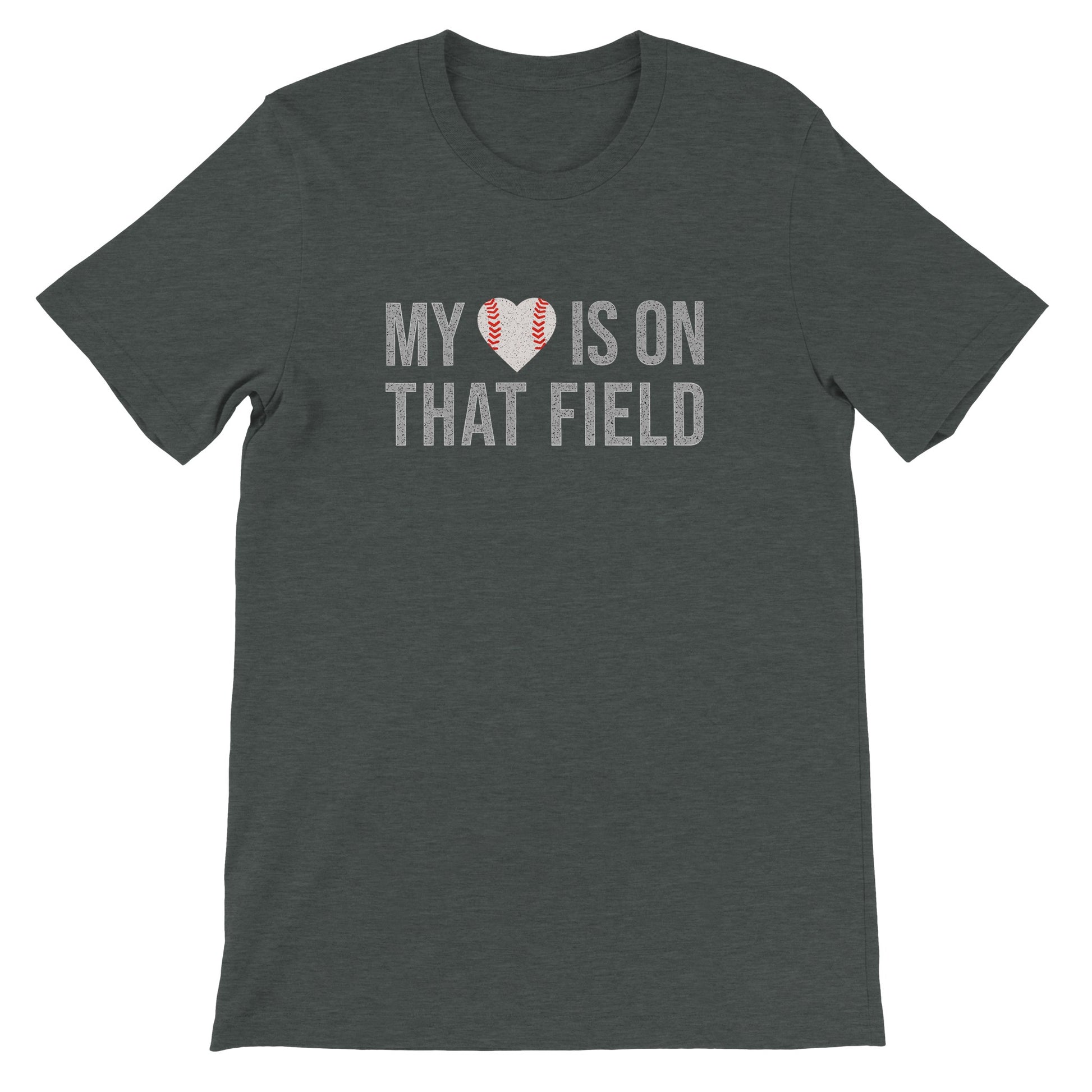 my heart is on that field baseball t shirt Mom Dad Diva Family Threads