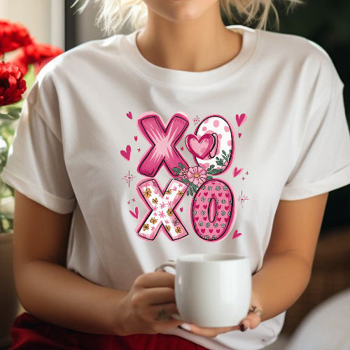 Valentine xoxo womans tshirt coquette