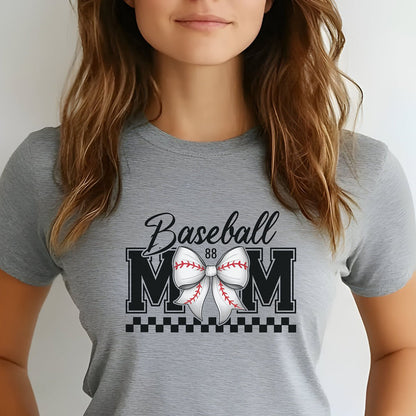 Baseball Mom Personalized T-Shirt – Custom Jersey Number Option - Diva Family Threads