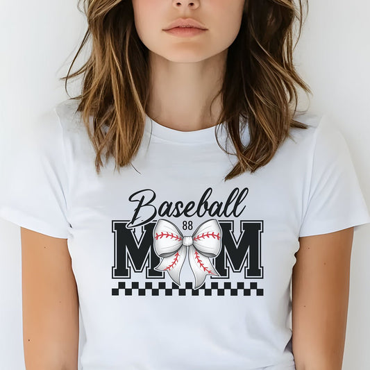 Baseball Mom Personalized T-Shirt – Custom Jersey Number Option - Diva Family Threads