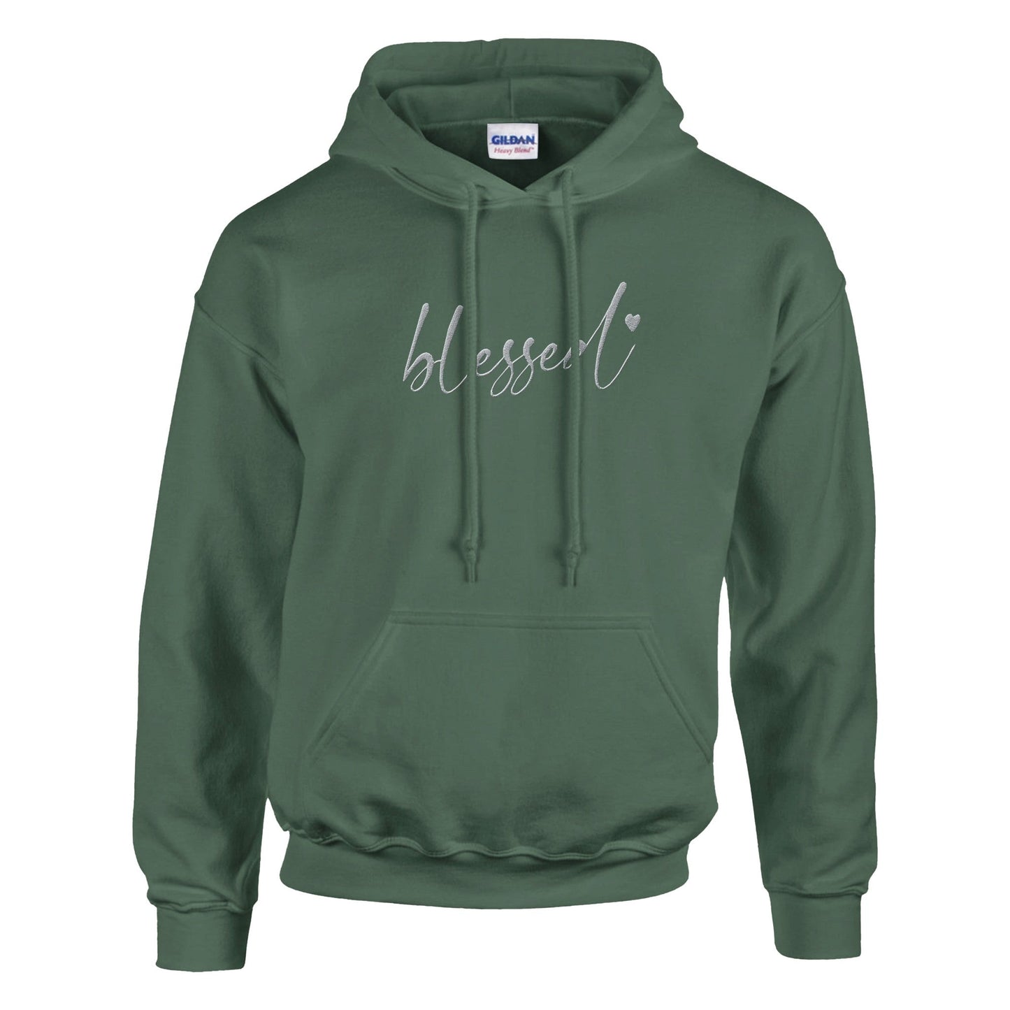 Blessed Embroidered Cozy Hoodie (white stitches) - Diva Family Threads