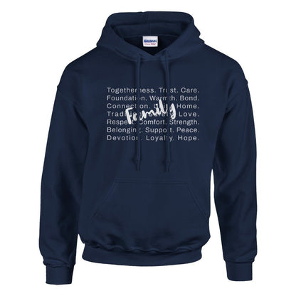 Family Word Art Hoodie - Diva Family Threads