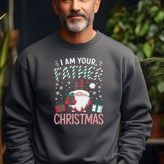 I Am Your Father Christmas Sweatshirt - Funny Holiday Santa Design - Diva Family Threads