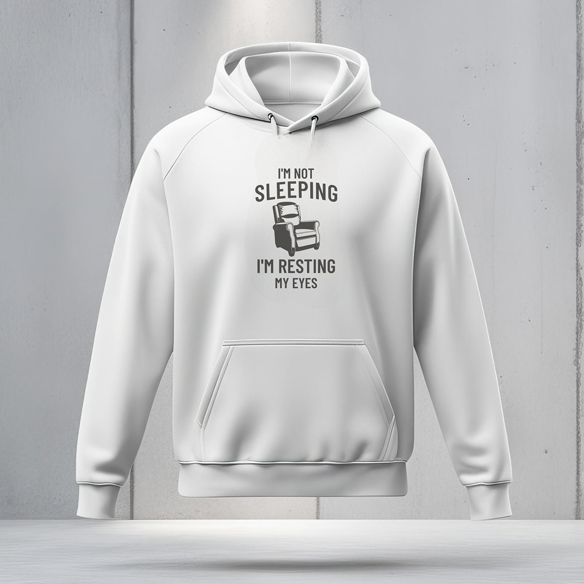 I'm Not Sleeping Hoodie | Funny Resting My Eyes Chair Graphic Sweatshirt - Diva Family Threads