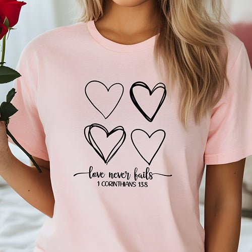 Love Never Fails" Minimalist T-Shirt - Diva Family Threads