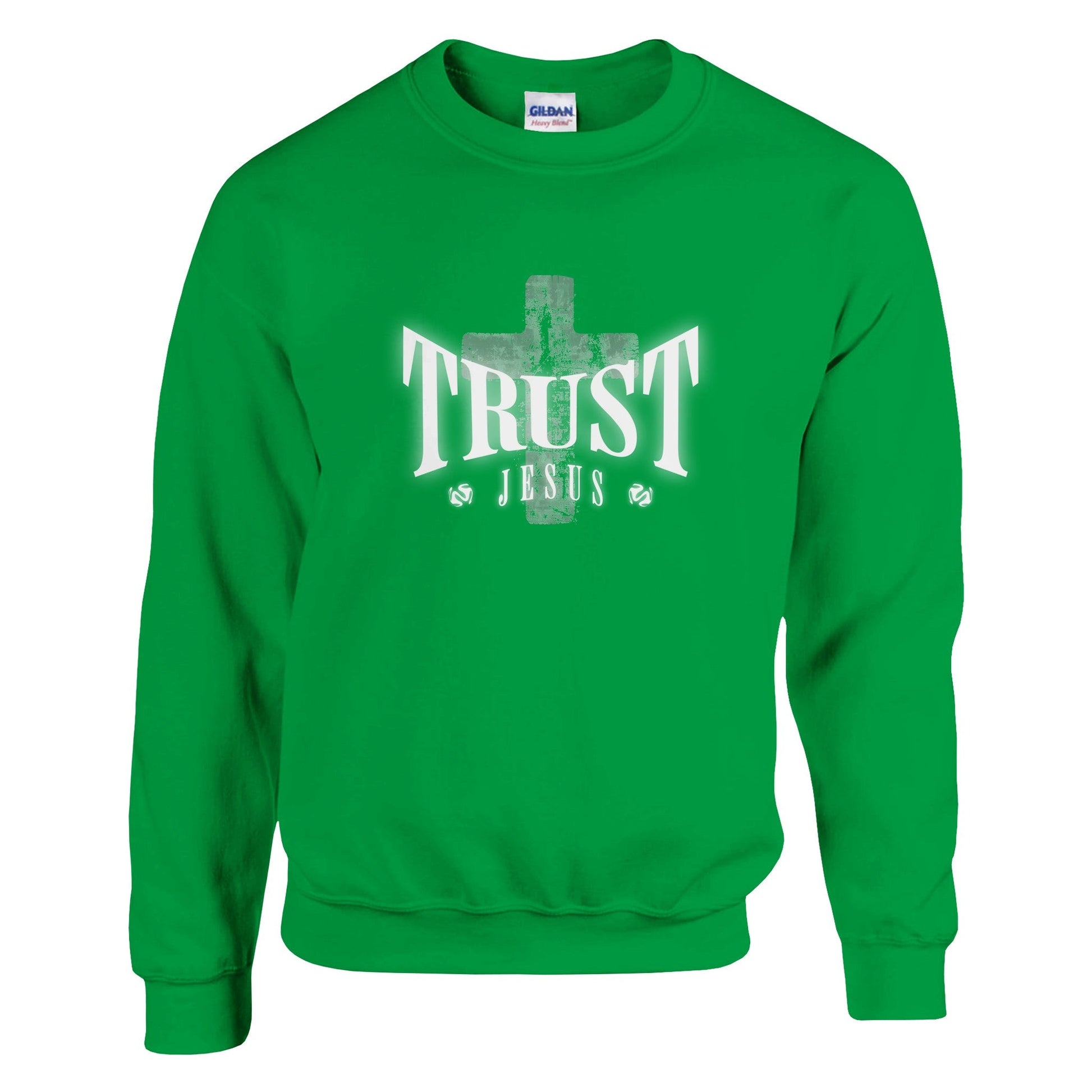 trust jesus stylish t shirt classic unisex crewneck sweatshirt gildan® 18000 Mom Dad Diva Family Threads